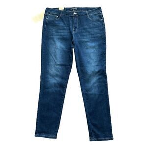 Jack David Fleur-de-Los Women’s Plus Size Skinny Stretch 3687 Blue Jeans Size 24